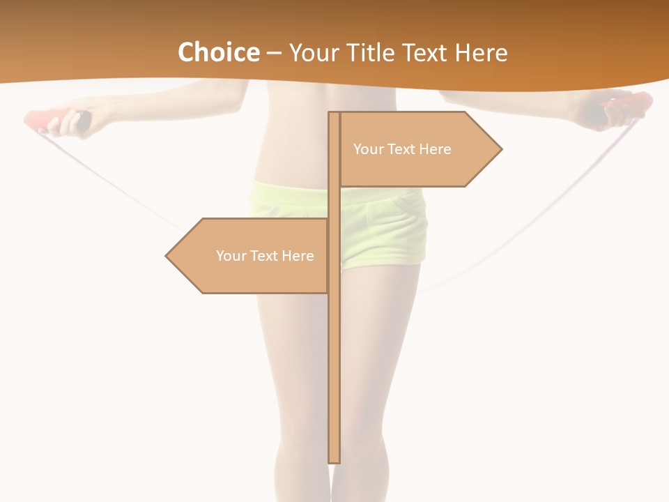 A Woman Is Holding A Skipping Rope In Her Hands PowerPoint Template