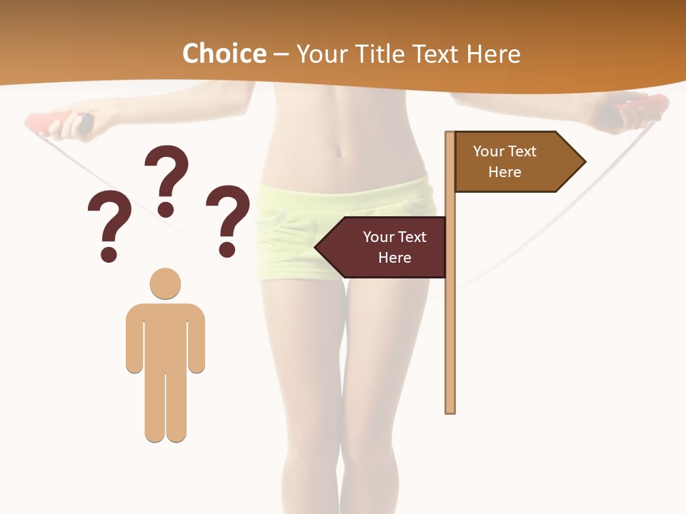 A Woman Is Holding A Skipping Rope In Her Hands PowerPoint Template