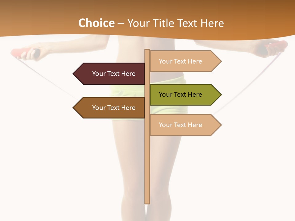 A Woman Is Holding A Skipping Rope In Her Hands PowerPoint Template