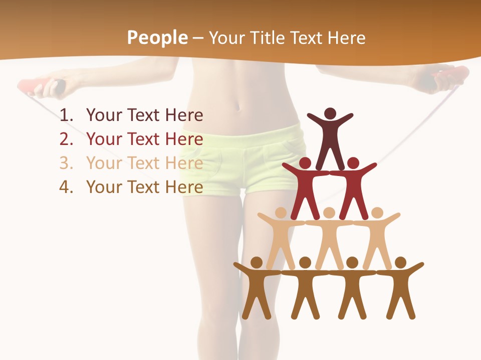 A Woman Is Holding A Skipping Rope In Her Hands PowerPoint Template