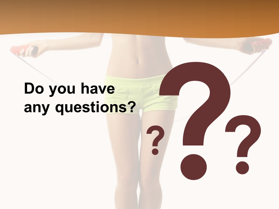 A Woman Is Holding A Skipping Rope In Her Hands PowerPoint Template