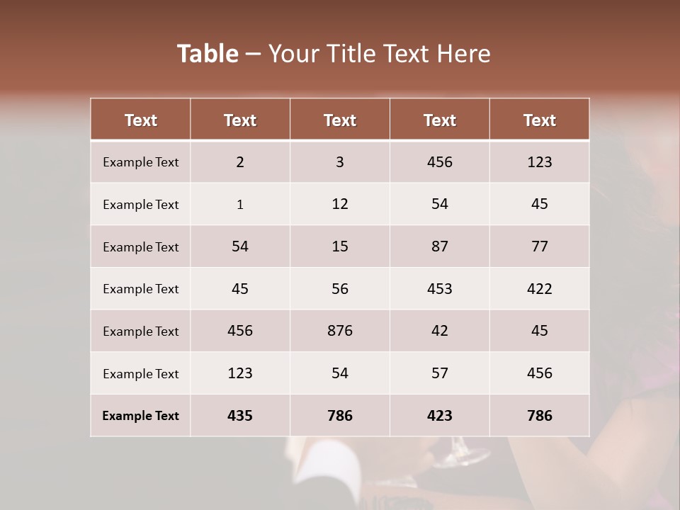 Table Boyfriend Businesspeople PowerPoint Template