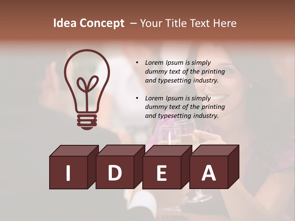 Table Boyfriend Businesspeople PowerPoint Template