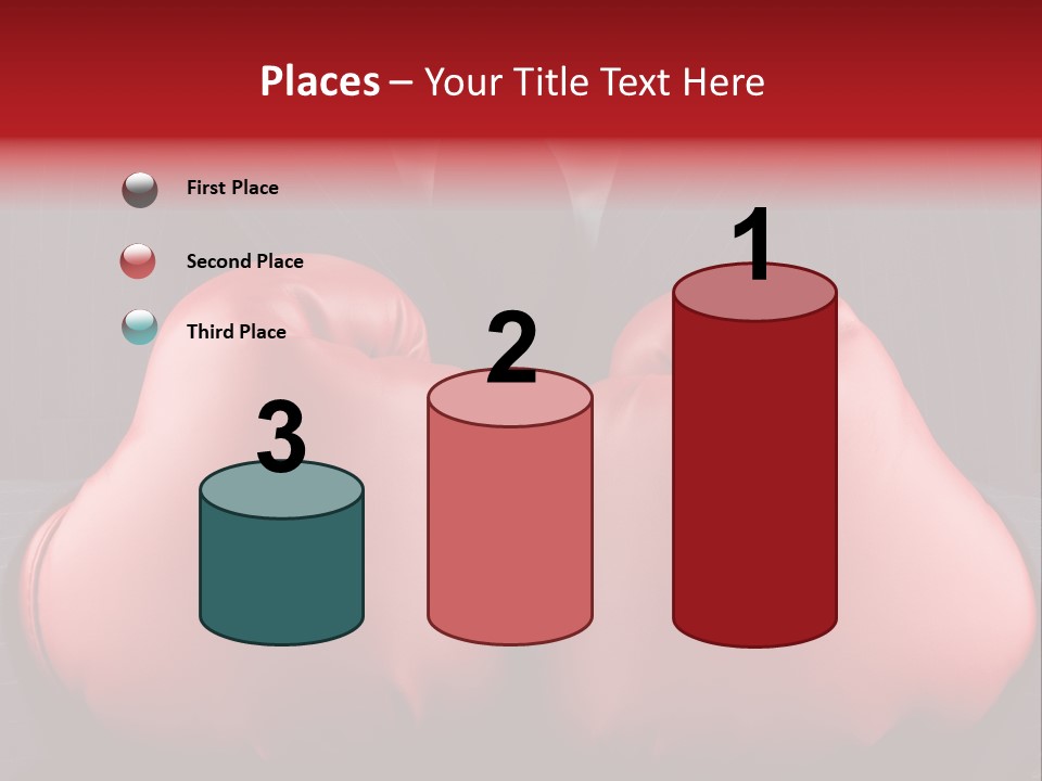 A Man In A Suit With Boxing Gloves On His Chest PowerPoint Template