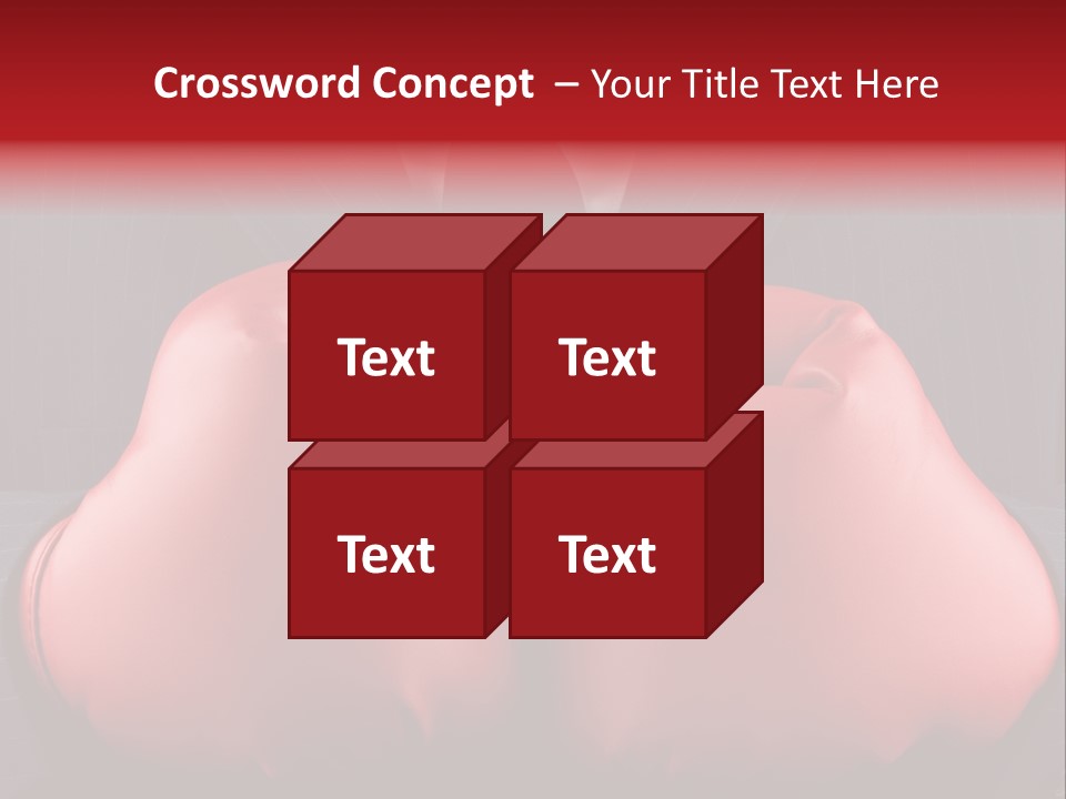 A Man In A Suit With Boxing Gloves On His Chest PowerPoint Template