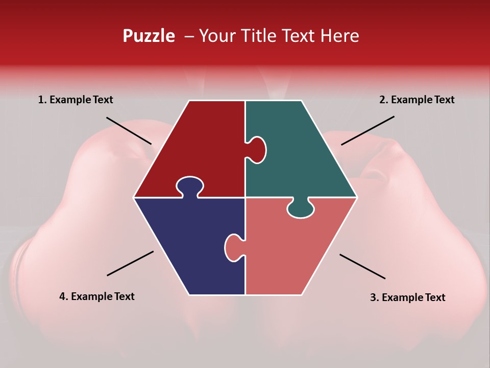 A Man In A Suit With Boxing Gloves On His Chest PowerPoint Template