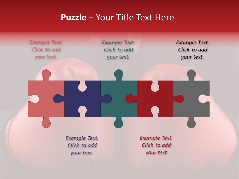 A Man In A Suit With Boxing Gloves On His Chest PowerPoint Template