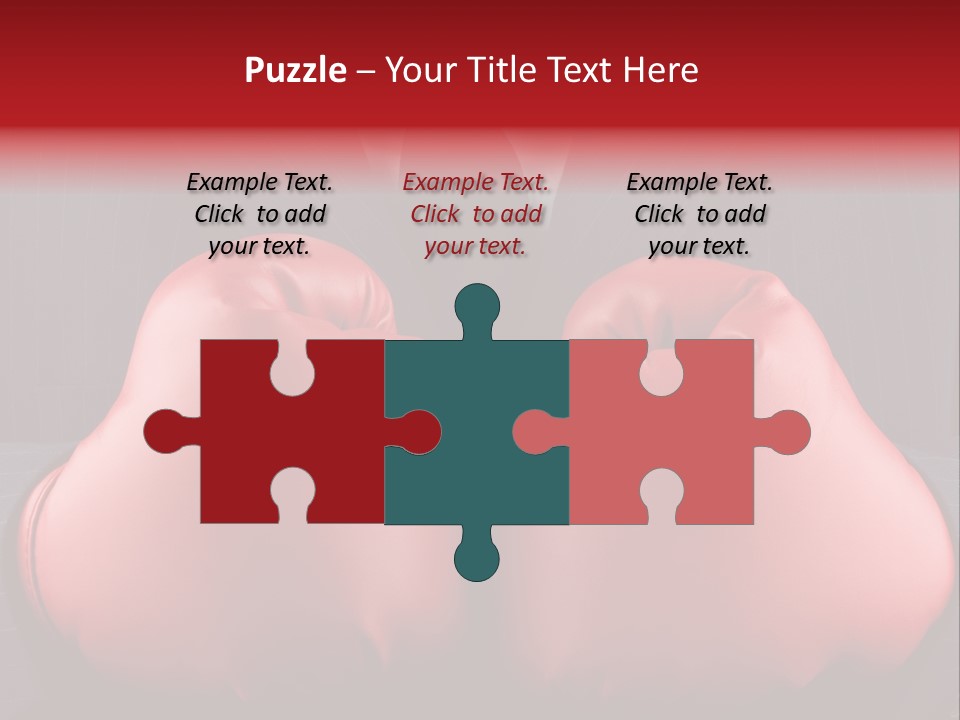 A Man In A Suit With Boxing Gloves On His Chest PowerPoint Template