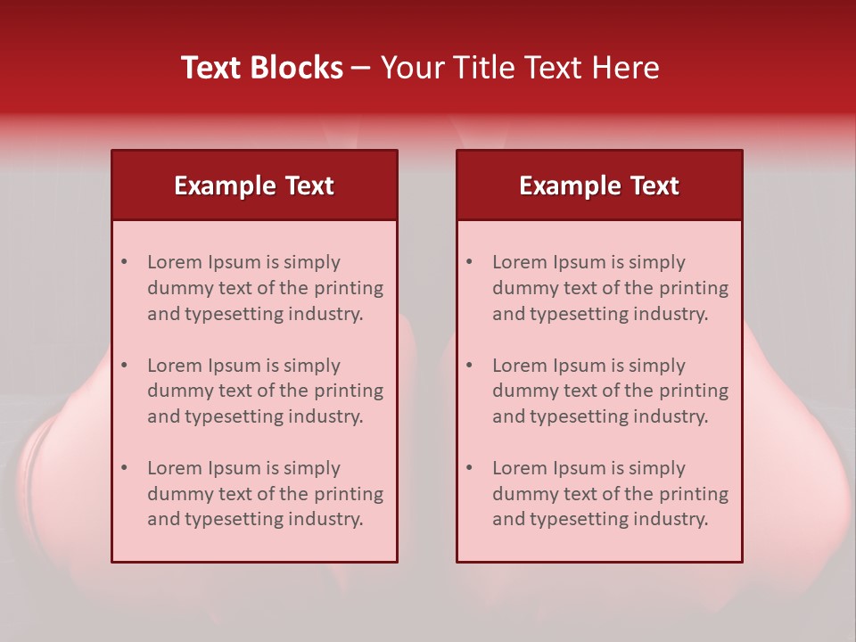 A Man In A Suit With Boxing Gloves On His Chest PowerPoint Template