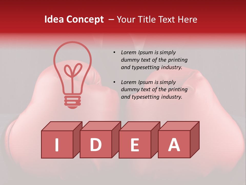 A Man In A Suit With Boxing Gloves On His Chest PowerPoint Template