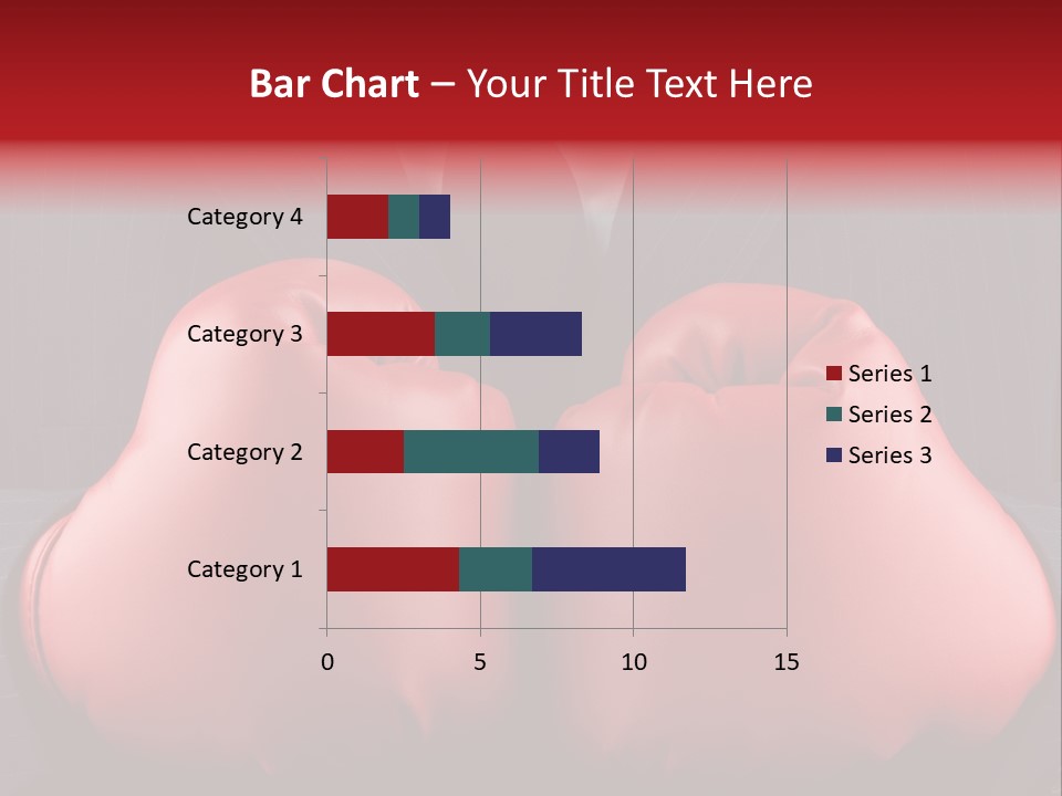 A Man In A Suit With Boxing Gloves On His Chest PowerPoint Template