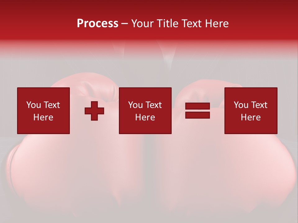 A Man In A Suit With Boxing Gloves On His Chest PowerPoint Template