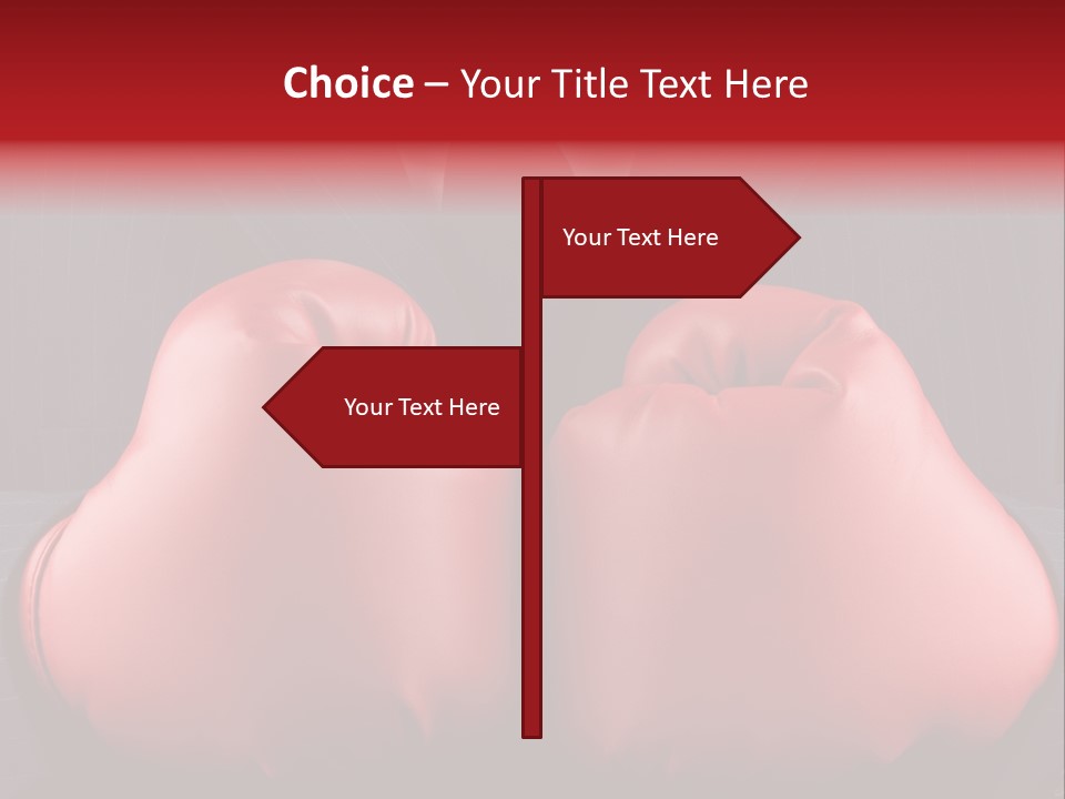 A Man In A Suit With Boxing Gloves On His Chest PowerPoint Template