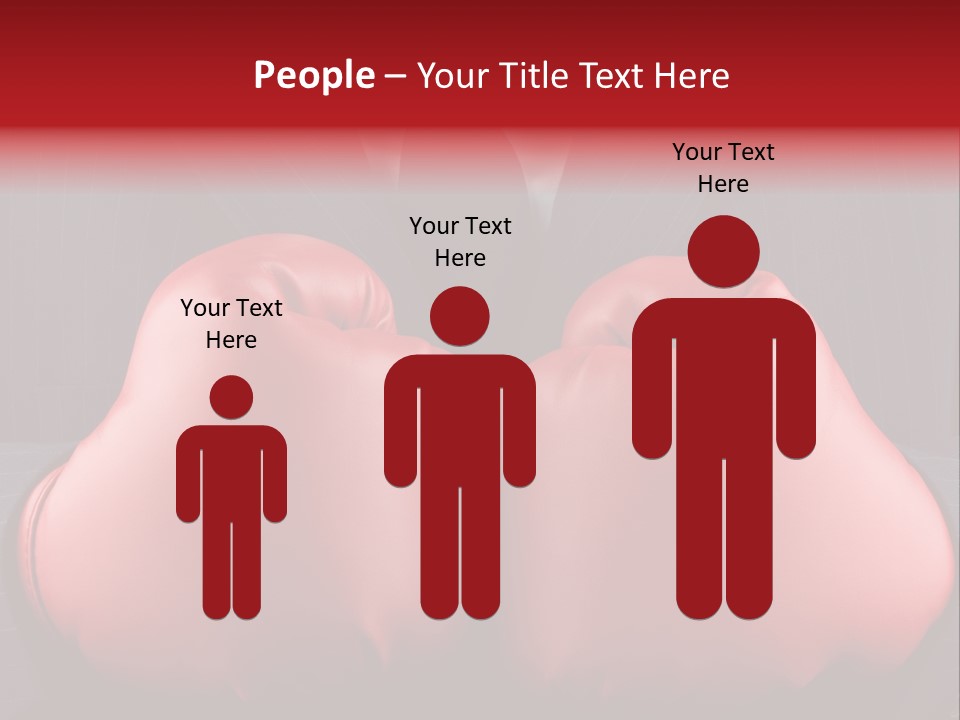 A Man In A Suit With Boxing Gloves On His Chest PowerPoint Template