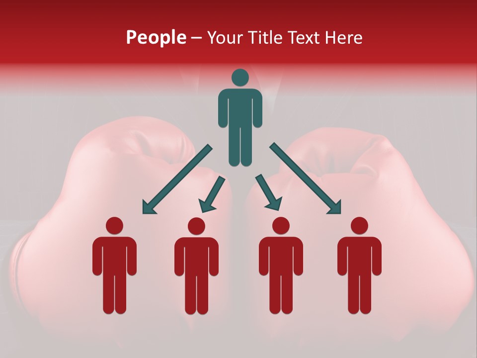 A Man In A Suit With Boxing Gloves On His Chest PowerPoint Template