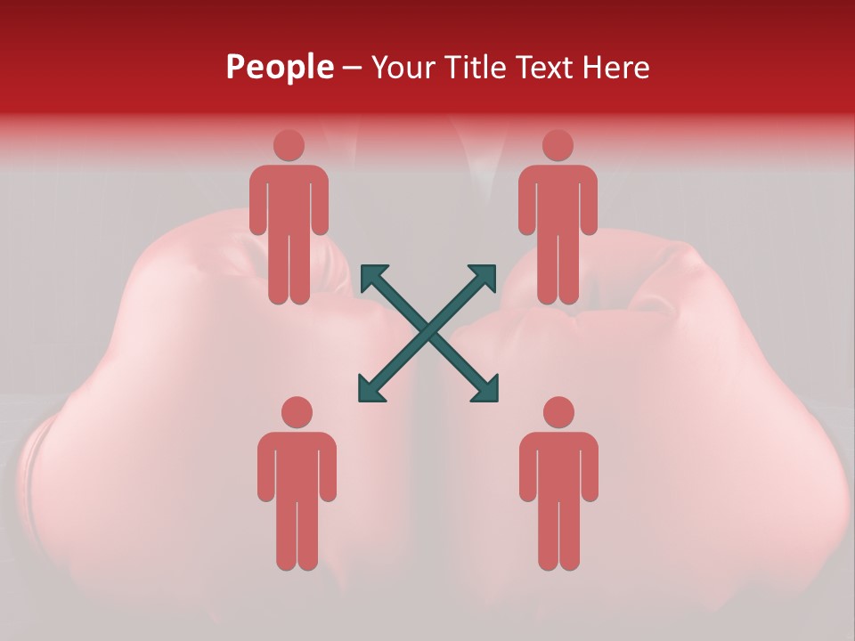 A Man In A Suit With Boxing Gloves On His Chest PowerPoint Template