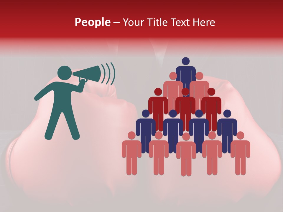 A Man In A Suit With Boxing Gloves On His Chest PowerPoint Template