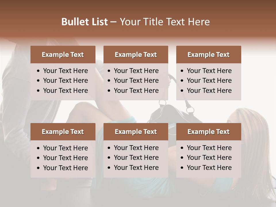 Feet Purse Knockout PowerPoint Template