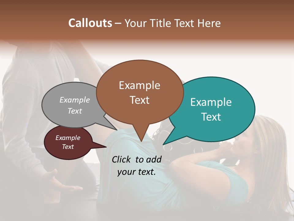 Feet Purse Knockout PowerPoint Template