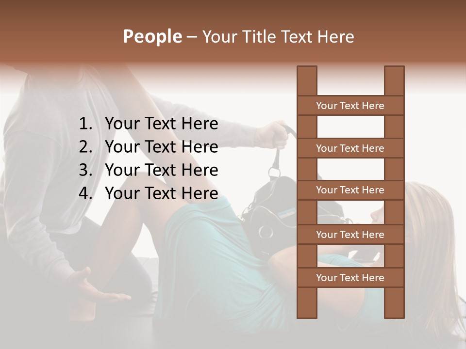 Feet Purse Knockout PowerPoint Template