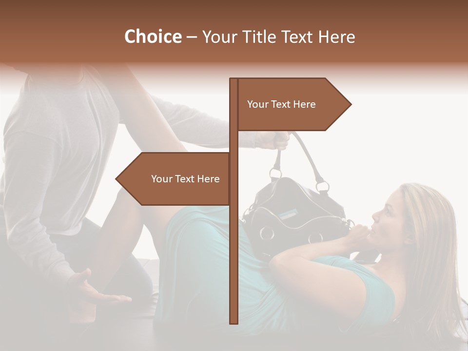 Feet Purse Knockout PowerPoint Template