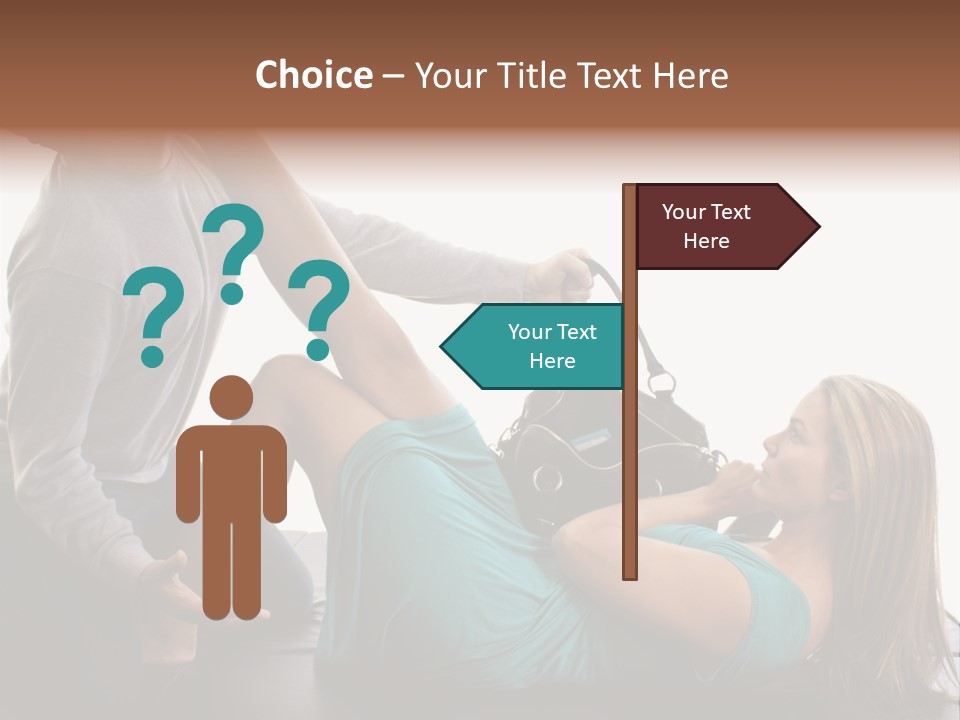 Feet Purse Knockout PowerPoint Template