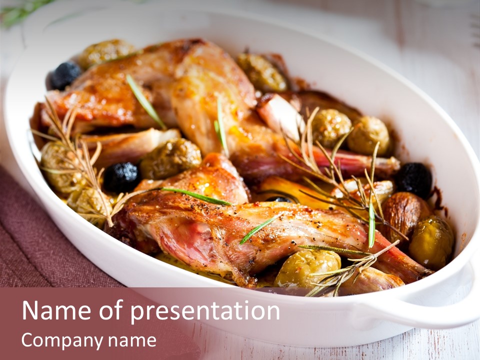 Dish Meat Close Up PowerPoint Template