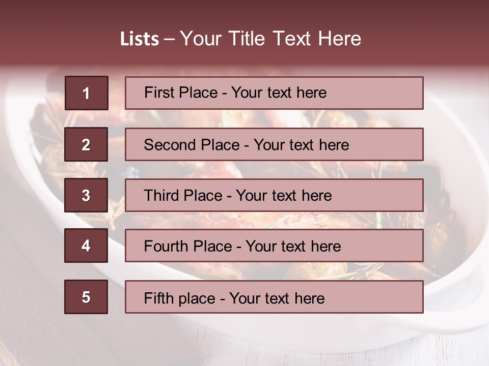 Dish Meat Close Up PowerPoint Template