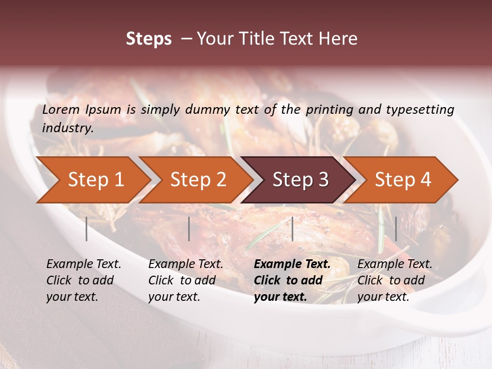 Dish Meat Close Up PowerPoint Template
