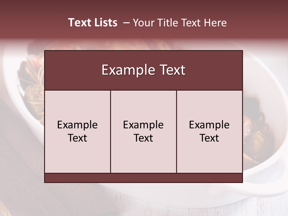 Dish Meat Close Up PowerPoint Template