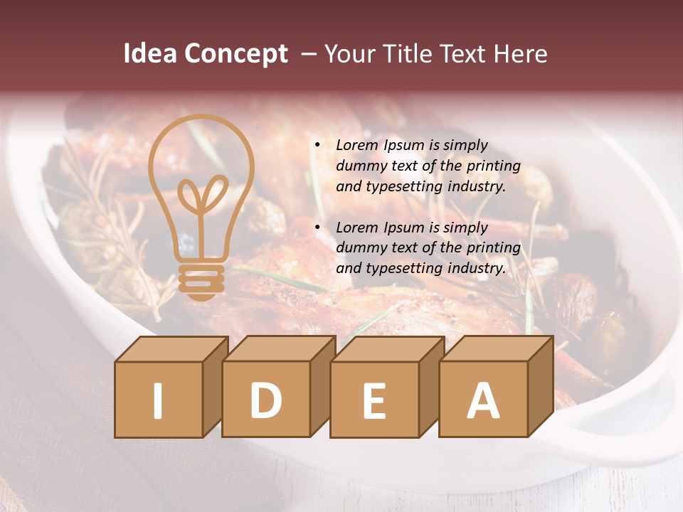 Dish Meat Close Up PowerPoint Template