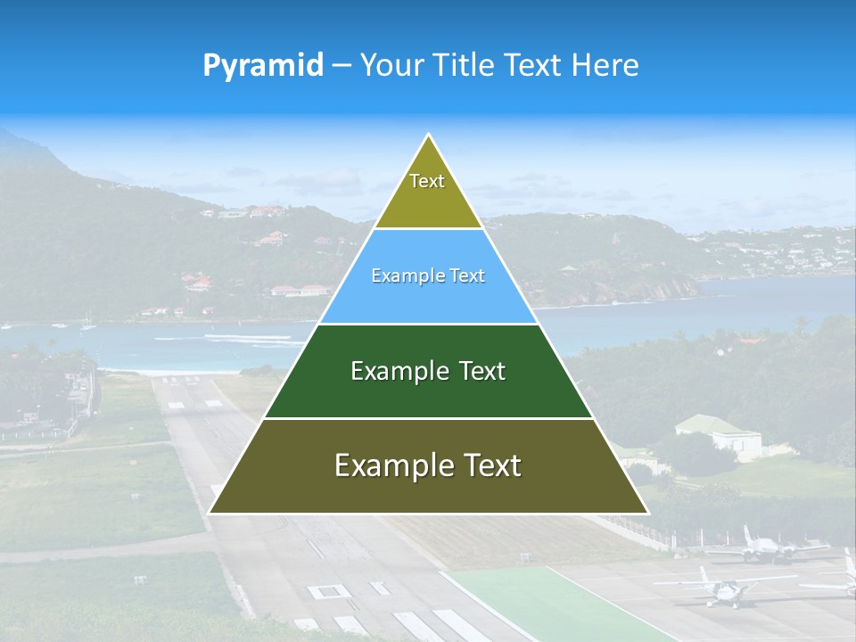 St Barth Airplane Runway PowerPoint Template