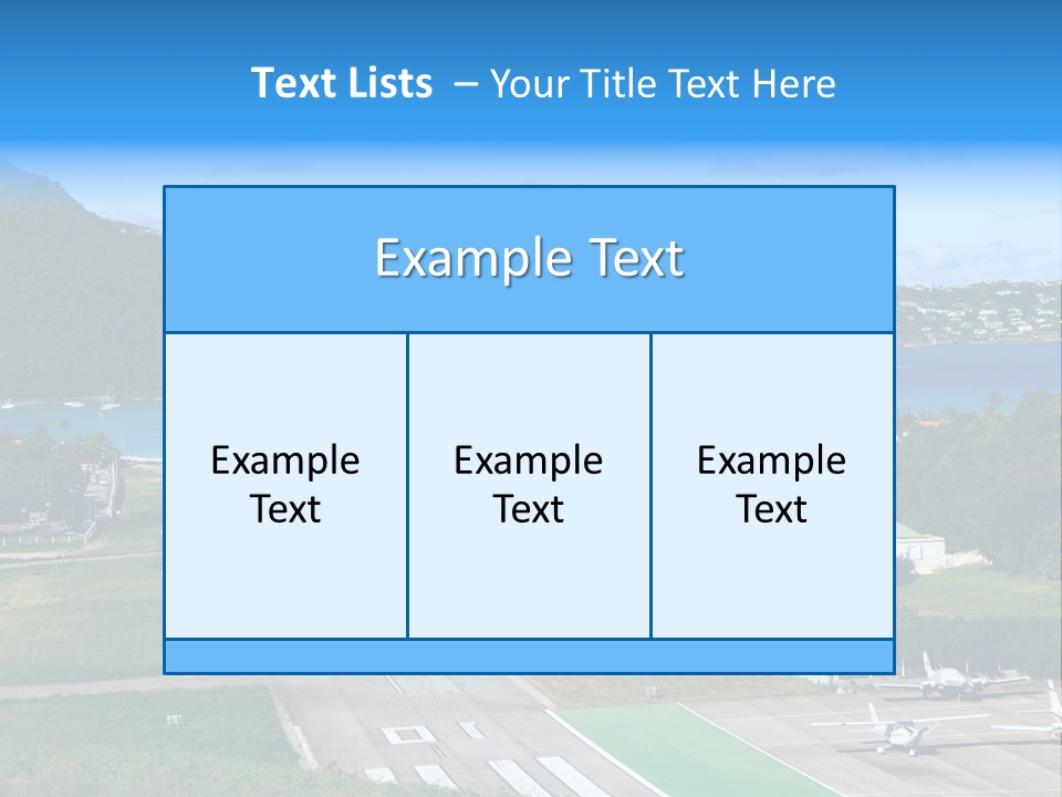 St Barth Airplane Runway PowerPoint Template