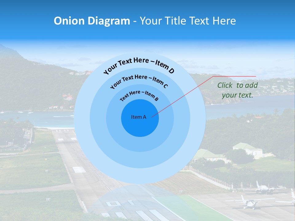 St Barth Airplane Runway PowerPoint Template