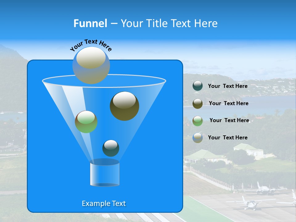 St Barth Airplane Runway PowerPoint Template