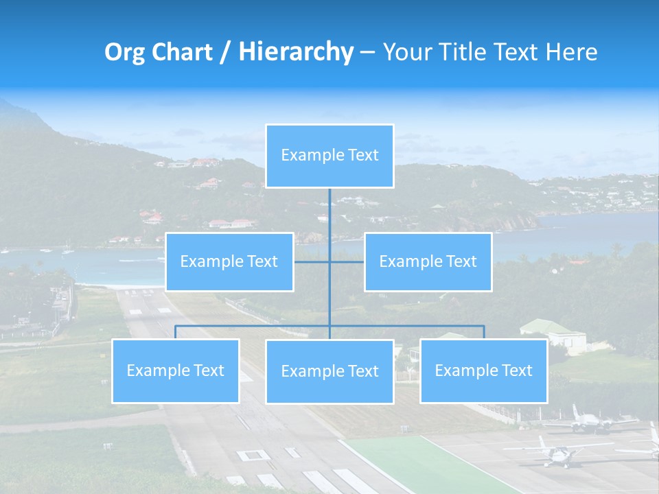 St Barth Airplane Runway PowerPoint Template