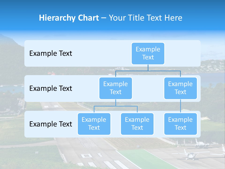 St Barth Airplane Runway PowerPoint Template