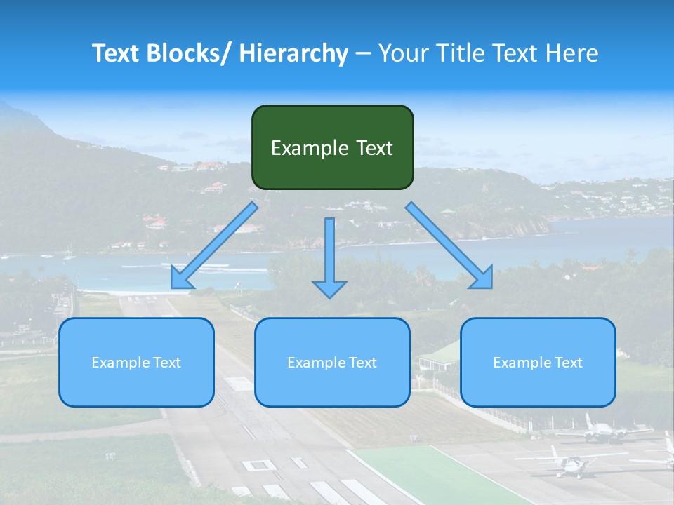 St Barth Airplane Runway PowerPoint Template