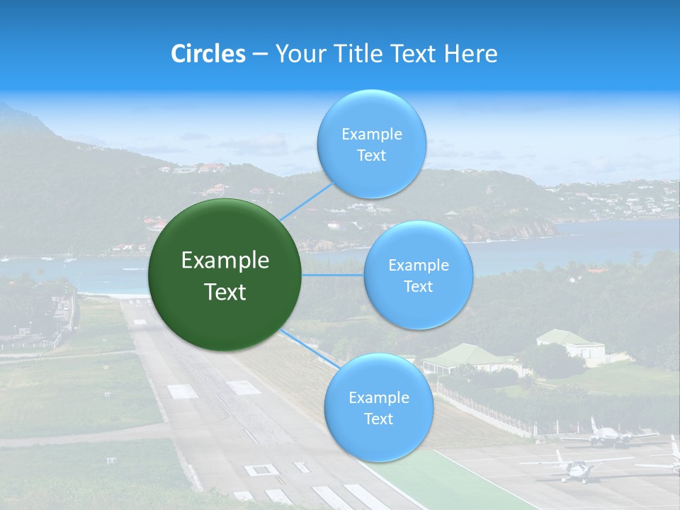 St Barth Airplane Runway PowerPoint Template