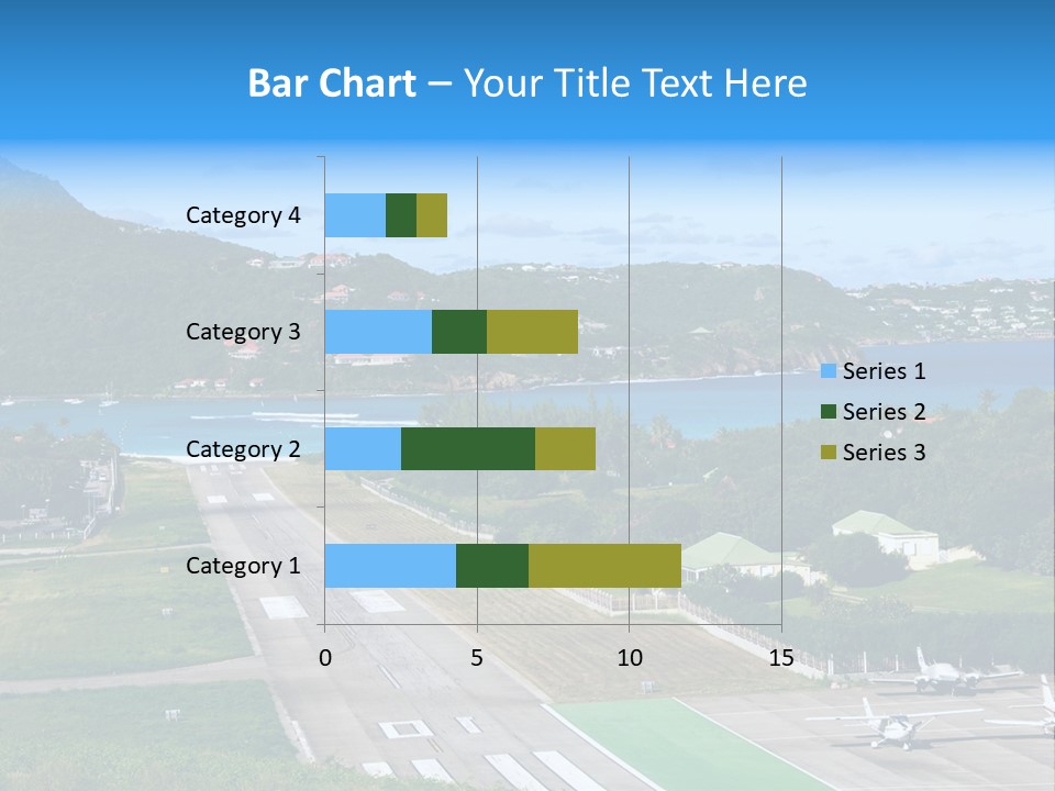 St Barth Airplane Runway PowerPoint Template