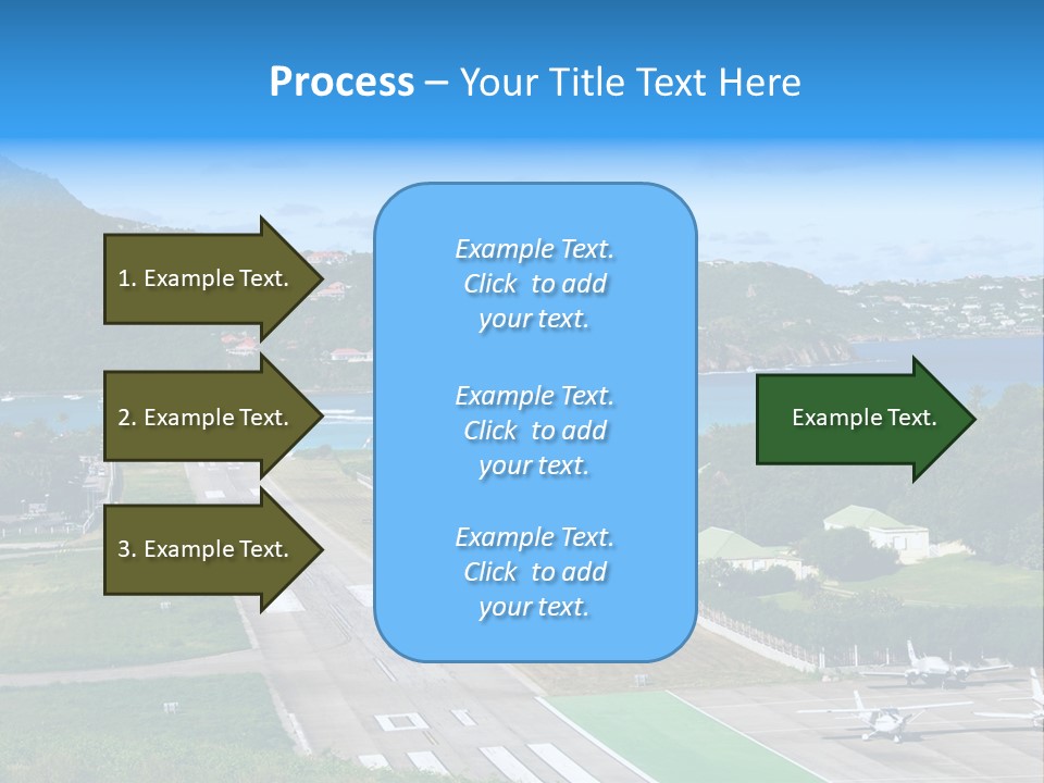 St Barth Airplane Runway PowerPoint Template