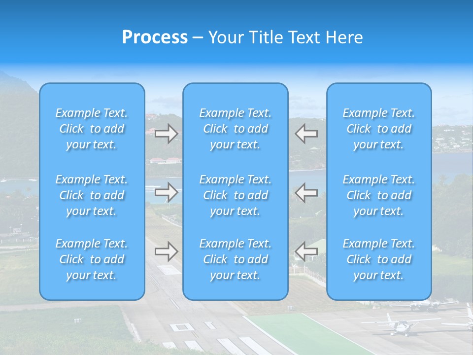St Barth Airplane Runway PowerPoint Template