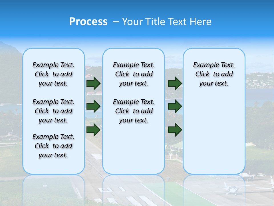 St Barth Airplane Runway PowerPoint Template