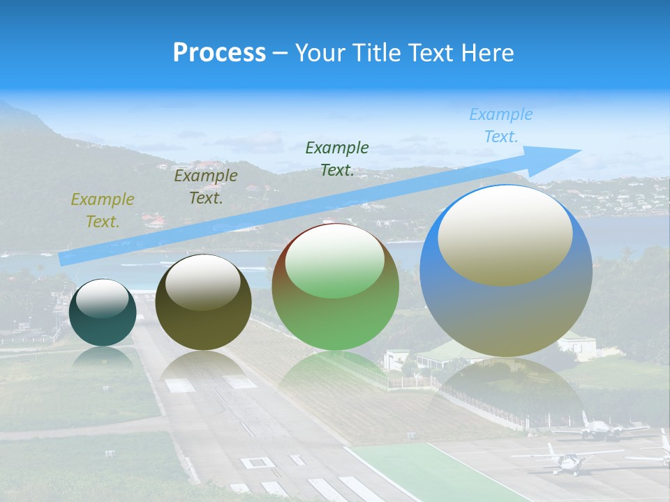 St Barth Airplane Runway PowerPoint Template