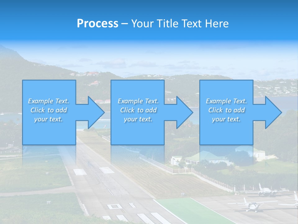 St Barth Airplane Runway PowerPoint Template