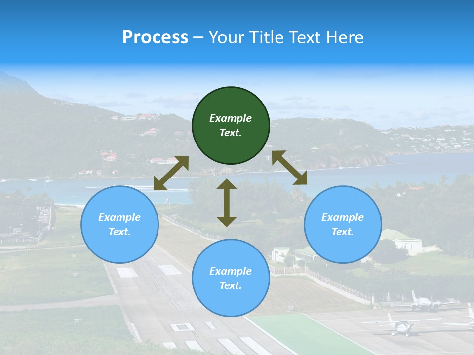 St Barth Airplane Runway PowerPoint Template