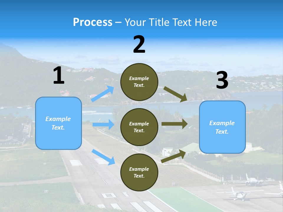 St Barth Airplane Runway PowerPoint Template