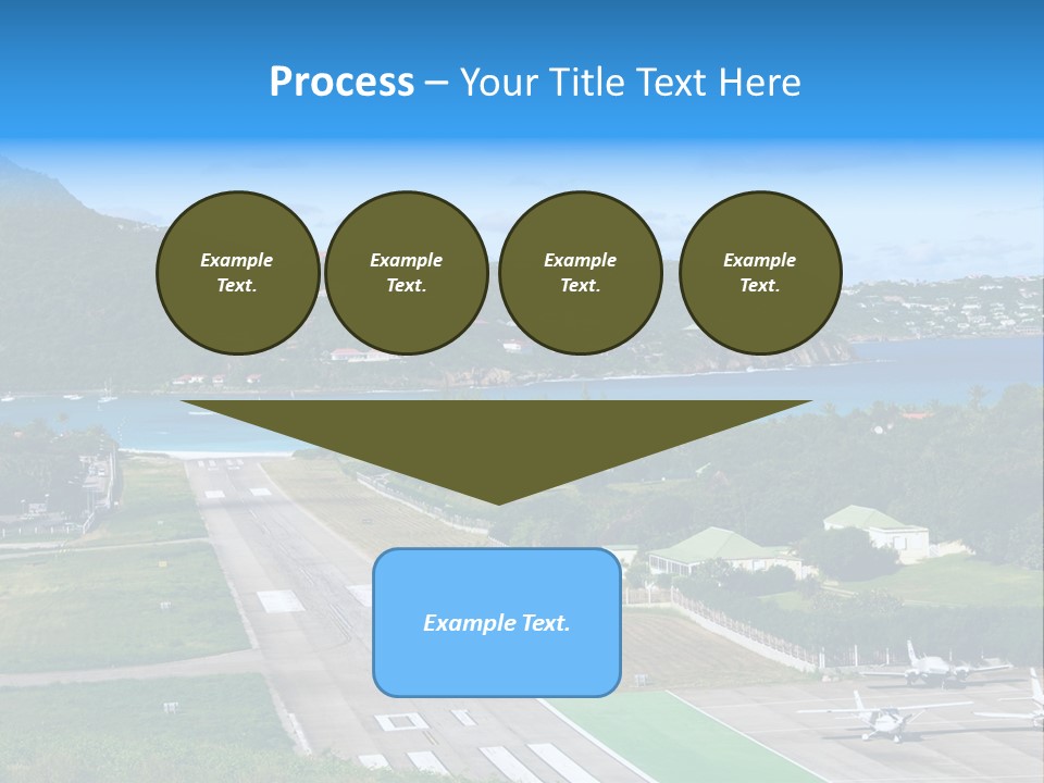St Barth Airplane Runway PowerPoint Template