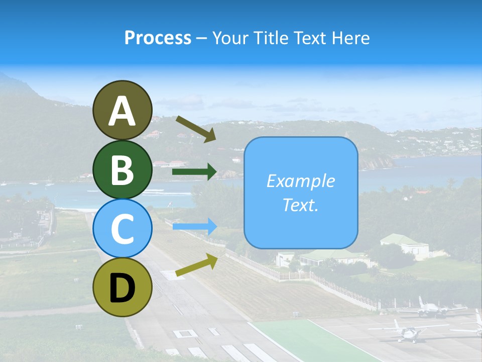 St Barth Airplane Runway PowerPoint Template