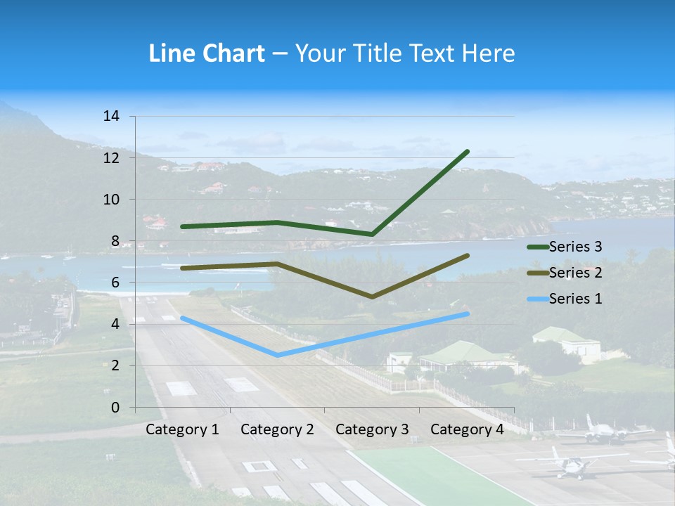 St Barth Airplane Runway PowerPoint Template